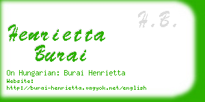 henrietta burai business card